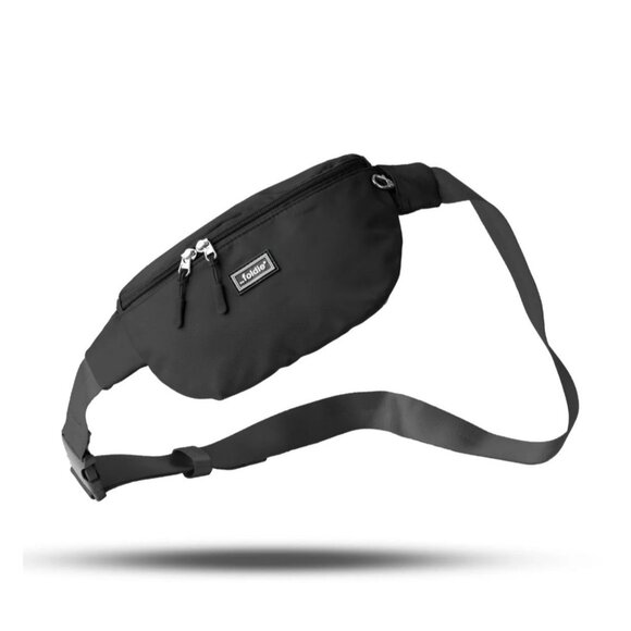 Foldie Black RFID Safe Anti-Theft Waist Pack With Cut-Resistant Strap & Lockable - Picture 1 of 4